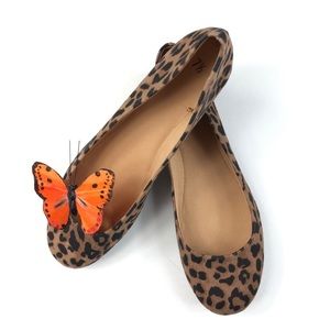 Leopard Casual Flats Size 9 NWOT